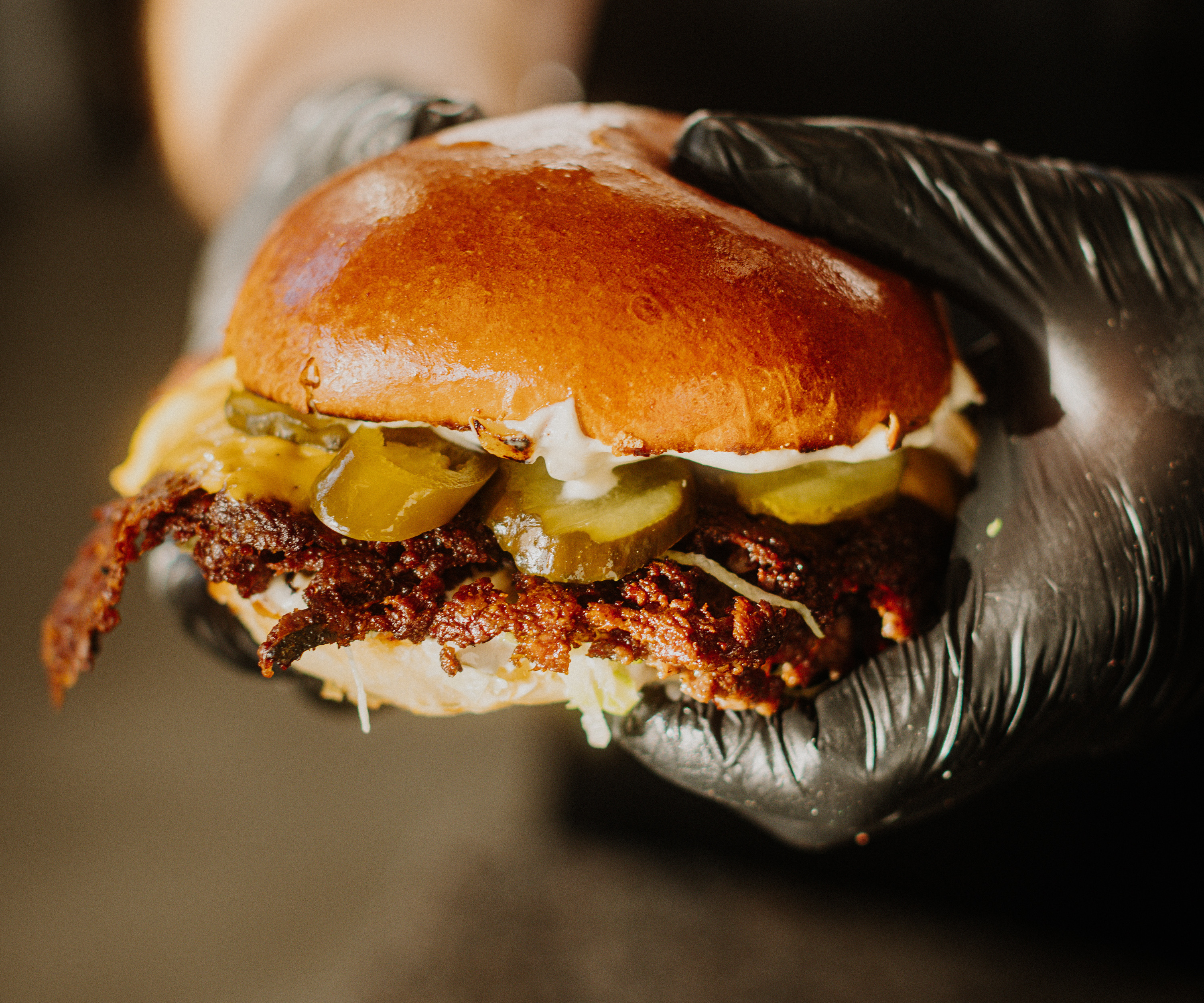 Jalapeno smash burger wołowy